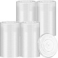 200 Piezas de Tapas Planas Transparentes de Plástico Desechables PET con Abertura para Popote, Compatibles con Vasos de 12 oz, 16 oz, 20 oz y 24 oz - imagen 1