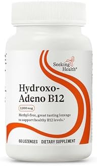 Seeking Health Hydroxo-Adeno B12 2000 mcg, Libre de Metilo, Apoya Energía, Enfoque, Desintoxicación y Homocisteína, Vegano (60 tabletas) - imagen 1