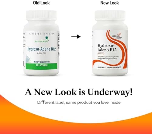 Seeking Health Hydroxo-Adeno B12 2000 mcg, Libre de Metilo, Apoya Energía, Enfoque, Desintoxicación y Homocisteína, Vegano (60 tabletas) - imagen 7