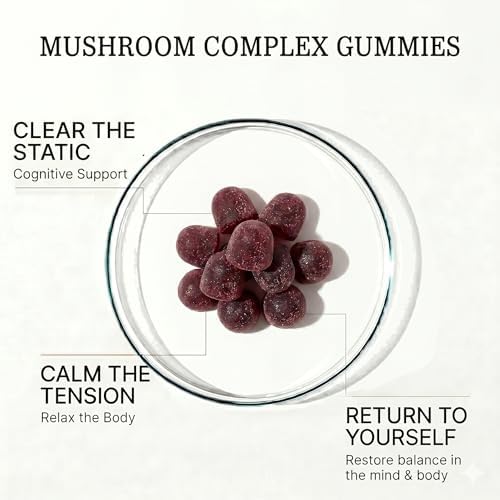 Zenium - Complejo de Hongos 90 Gomas de 5000mg de Melena de León, 1000mg de Reishi, Cordyceps y Más | Alivio de Tensión, Preocupación e Irritabilidad - imagen 2