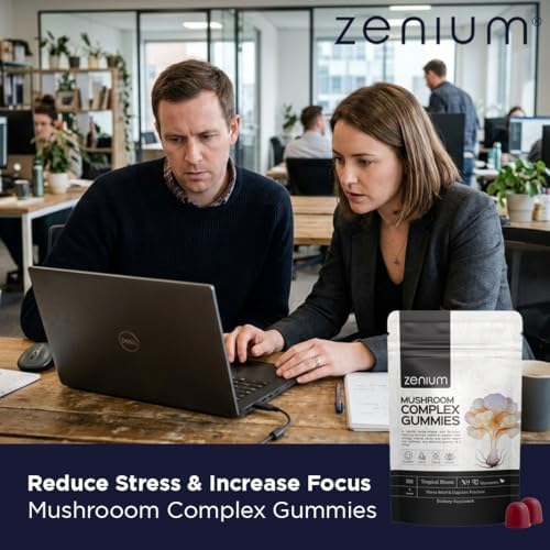 Zenium - Complejo de Hongos 90 Gomas de 5000mg de Melena de León, 1000mg de Reishi, Cordyceps y Más | Alivio de Tensión, Preocupación e Irritabilidad - imagen 6
