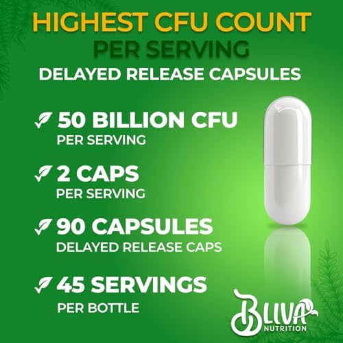 Cápsulas de Lactobacillus Gasseri BLIVA – L Gasseri - 50 Mil Millones de CFU por Porción - Suplemento con Mayor Contenido de CFU - 90 Cápsulas - imagen 3