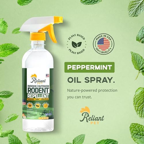 Spray de Aceite de Menta Reliant para Roedores - 16oz - Repelente de Ratones y Ratas, Repelente de Ardillas, Seguro para Mascotas, Hecho en EE. UU. - imagen 3