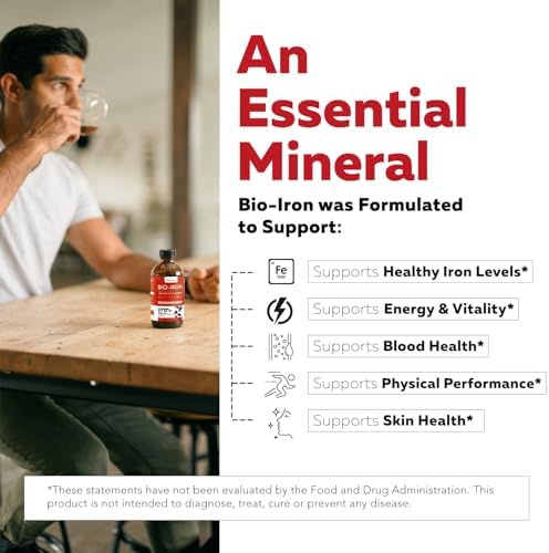 Suplemento de Hierro Líquido | Orgánico Certificado, Sabor a Baya - Aumenta la Absorción de Vitamina C y Vitaminas B para la Sangre - Methyl B12, - imagen 6