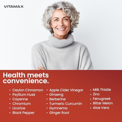 Ceylon Canela, Vinagre de Sidra de Manzana, Cúrcuma - Soporte de Salud Gluco - Ginseng Panax, Berberina, Melón Amargo, Cardo Mariano, Fenogreco - No - imagen 7