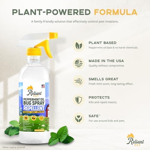 Spray de Aceite de Menta Reliant Pet - 16oz - Control de Insectos y Plagas - Seguro para Niños y Mascotas - Hecho en EE. UU. - Spray para Hormigas, - imagen 4