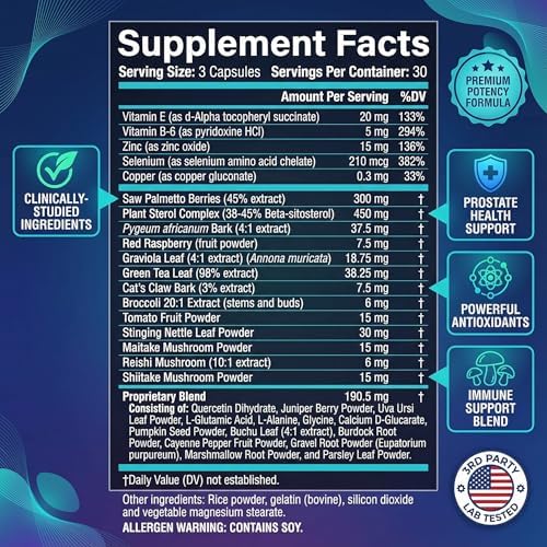 Suplemento Avanzado de Saw Palmetto para la Salud Prostática Masculina con Beta Sitosterol - 90 Cápsulas para Confort Urinario y Calidad del Sueño - imagen 2