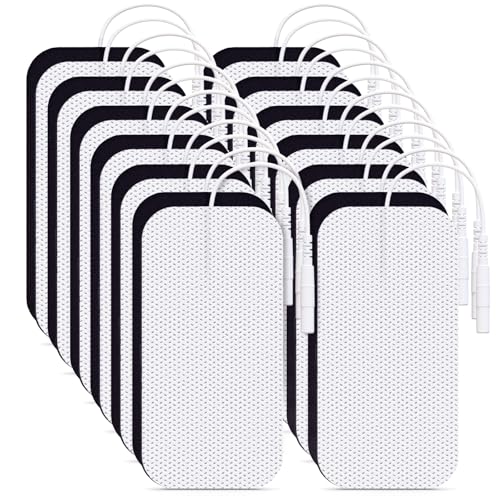 Parches Electrodos AUVON TENS de 2x4 - Paquete de 24 Piezas, Reutilizables y Sin Látex, Parches Rectangulares para TENS 7000 y Etekcity TENS EMS - imagen 1