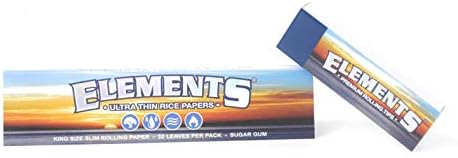 Papel de fumar ultradelgado King Size Slim Elements - Caja completa de 50 paquetes - imagen 4