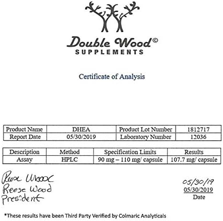 DHEA 100mg | 180 Cápsulas | Máxima Potencia 6 Meses de Suministro | Probado por Terceros | Equilibrio Hormonal y Envejecimiento Saludable de Double - imagen 7