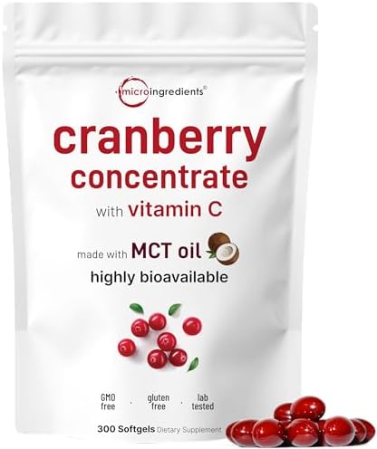 Suplemento de Arándano Micro Ingredients para Mujeres | 300 Softgels con Vitamina C y Aceite MCT | Cápsulas para Apoyar la Salud del Tracto Urinario* - imagen 1