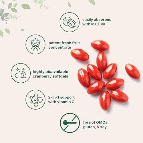 Suplemento de Arándano Micro Ingredients para Mujeres | 300 Softgels con Vitamina C y Aceite MCT | Cápsulas para Apoyar la Salud del Tracto Urinario* - imagen 3