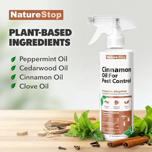 Aceite de Canela NatureStop para Control de Plagas, Spray Natural de Aceite Esencial para Insectos y Plagas del Hogar, 16 oz (475 mL) - imagen 6