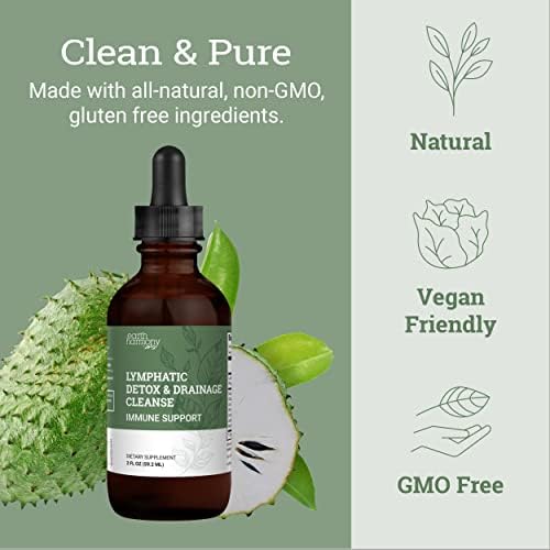 Gotas de Drenaje Linfático Earth Harmony, Suplemento Detox con Guanábana, Uña de Gato, Astrágalo y Ajenjo, Limpieza y Soporte Linfático (2 Oz) - imagen 4