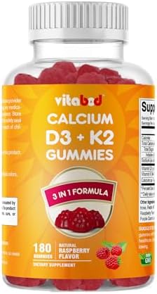 Vitabod Gomas de Vitamina D3 + K2 – Soporte para Huesos y Corazón – 180 Gomas Veganas a Base de Pectina - imagen 1