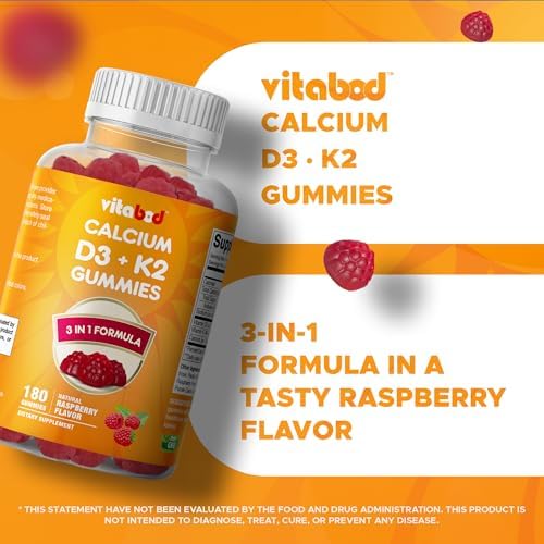 Vitabod Gomas de Vitamina D3 + K2 – Soporte para Huesos y Corazón – 180 Gomas Veganas a Base de Pectina - imagen 4