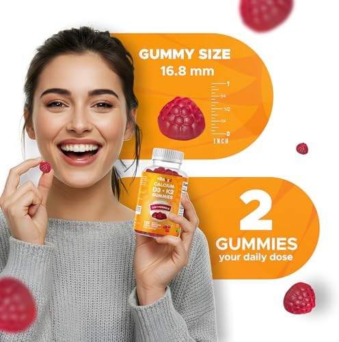 Vitabod Gomas de Vitamina D3 + K2 – Soporte para Huesos y Corazón – 180 Gomas Veganas a Base de Pectina - imagen 8