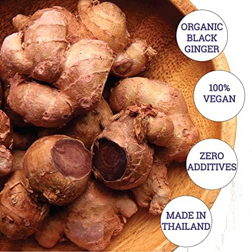 Jengibre Negro Tailandés Orgánico INCAS para Hombres 120 Cápsulas Veganas 500mg Verificadas No GMO | r y Único Kaempferia Parviflora Certificado - imagen 6