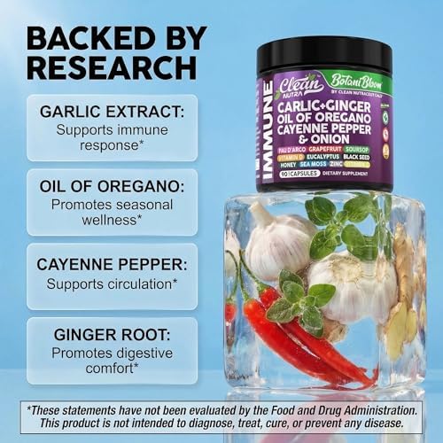 Clean Nutra Aceite de Ajo, Jengibre, Orégano, Pimienta de Cayena, Toronja, Soursop, Comino Negro, Musgo Marino, Pimienta Negra, Vitamina C y Zinc - - imagen 3