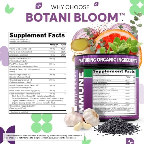 Clean Nutra Aceite de Ajo, Jengibre, Orégano, Pimienta de Cayena, Toronja, Soursop, Comino Negro, Musgo Marino, Pimienta Negra, Vitamina C y Zinc - - imagen 5