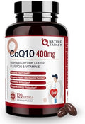 NATURE TARGET CoQ10-400mg Plus PQQ con Vitamina E y Aceite de Oliva Orgánico - Antioxidante de Alta Absorción para la Salud del Corazón y Producción - imagen 1