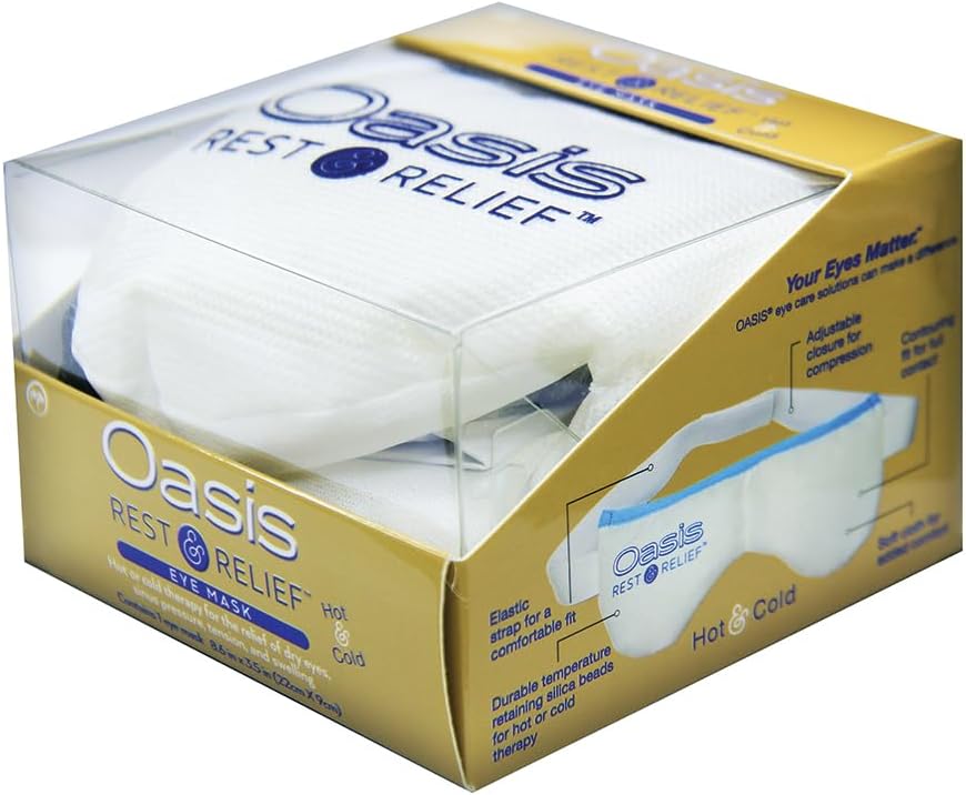 Máscara para Ojos Ajustable OM8000 - Oasis Rest & Relief™ con Terapia Caliente y Fría | Alivio Reconfortante | Compresa para Ojos Secos - imagen 4