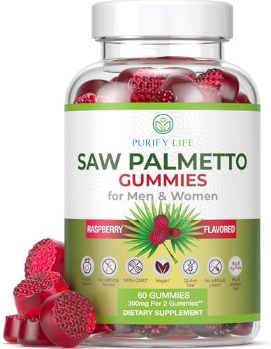Gomitas de Saw Palmetto Purify Life para Hombres y Mujeres - Suplemento de Extracto para Crecimiento Capilar, Balance Hormonal y Salud Prostática - - imagen 1