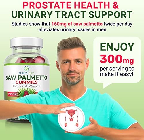 Gomitas de Saw Palmetto Purify Life para Hombres y Mujeres - Suplemento de Extracto para Crecimiento Capilar, Balance Hormonal y Salud Prostática - - imagen 2