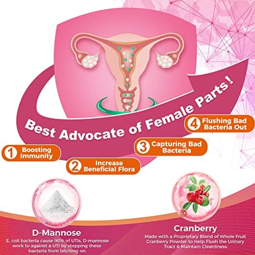 ZEBORA Probióticos para Mujeres 100 Mil Millones CFUs con Prebióticos, D-Mannosa y Arándano, Apoyo Digestivo, Inmunológico y de Salud Femenina, 45 - imagen 4