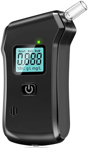 Alcoholímetro 2026 Mejorado con Pantalla Digital LCD, Precisión de Grado, Portátil para Uso en Casa y Fiestas (5 Boquillas) - imagen 1