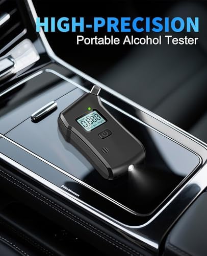 Alcoholímetro 2026 Mejorado con Pantalla Digital LCD, Precisión de Grado, Portátil para Uso en Casa y Fiestas (5 Boquillas) - imagen 4