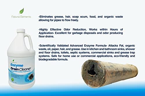 Limpiador de Drenaje Enzimático Natural Elements | Descompone Grasas, Aceites y Acumulación de Papel en Drenajes, Tanques Sépticos, Trampas de Grasa, - imagen 8