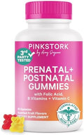 Vitaminas Gummy Pink Stork para Fertilidad, Prenatal y Postnatal – Soporte Completo para la Maternidad – Multivitamínico con Ácido Fólico, Vitaminas - imagen 1