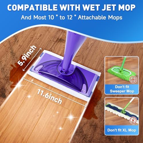 Recargas de Almohadillas para Mopas Compatibles con Swiffer WetJet, Desechables para Pisos de Madera, Azulejos, Laminados y Multi-Superficies, - imagen 4