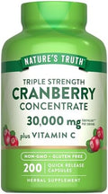 Píldoras de Concentrado de Arándano de Nature's Truth | Con Vitamina C | 200 Cápsulas de Liberación Rápida | Suplemento Sin OGM y Sin Gluten - imagen 1