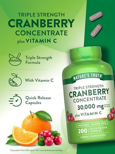 Píldoras de Concentrado de Arándano de Nature's Truth | Con Vitamina C | 200 Cápsulas de Liberación Rápida | Suplemento Sin OGM y Sin Gluten - imagen 5