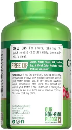 Píldoras de Concentrado de Arándano de Nature's Truth | Con Vitamina C | 200 Cápsulas de Liberación Rápida | Suplemento Sin OGM y Sin Gluten - imagen 7