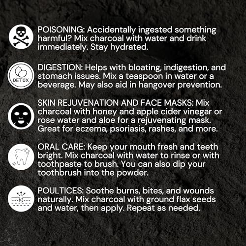 Polvo de Carbón Activado Orgánico de Schizandu - Natural, Vegano, Orgánico, Sin OGM - Botella Grande de 25 oz - imagen 5