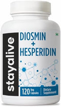 Suplemento de Diosmina y Hesperidina STAY ALIVE 1000mg, 120 Cápsulas, Extracto de Frutas Ricas en Bioflavonoides, 100% Vegetariano, No GMO y Sin - imagen 1