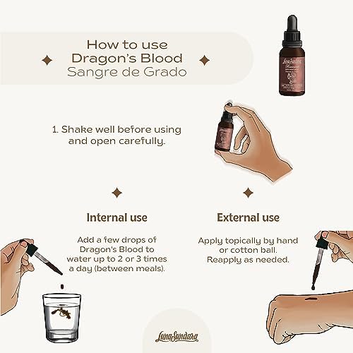 Resina Líquida de Sangre de Dragón Luna Sundara 1 oz, 100% Pura (Croton Lechleri) de Perú, Sin Alcohol, Sin Aditivos - imagen 2