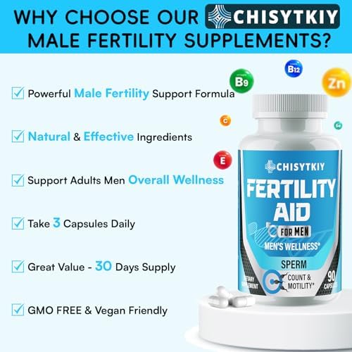 Suplementos de Fertilidad Masculina Chisytkiy, Suplemento Avanzado para Hombres con Maca, Tribulus, Zinc y CoQ10, 90 Cápsulas - imagen 4