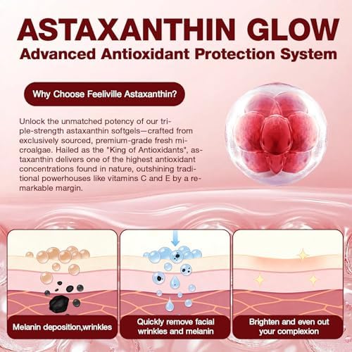 Suplemento de Astaxantina Letollhold 12mg, 150 Cápsulas Blandas - Suministro para 5 Meses, No GMO, Sin Gluten, Fácil de Tragar, Proveniente de - imagen 4