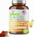 Suplementos CLA Purity Labs 4500MG - Aceite de cártamo No GMO - Apoya Energía, Pérdida de Peso, Salud Cardiaca y Muscular - 180 Cápsulas Blandas - imagen 1