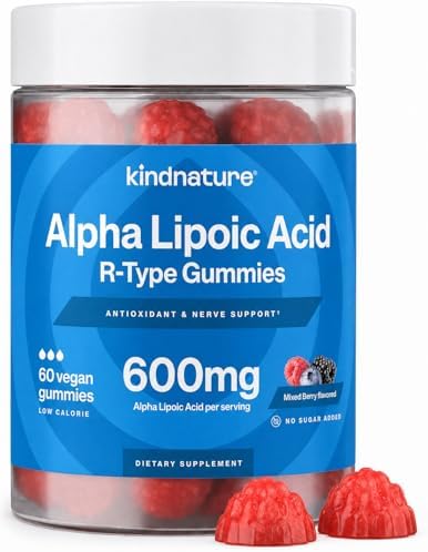 Gomitas de Ácido Alfa Lipoico Kindnature 600mg – Suplementos para Neuropatía – ALA para Confort Nervioso y Soporte Antioxidante – Sin Azúcar, - imagen 1