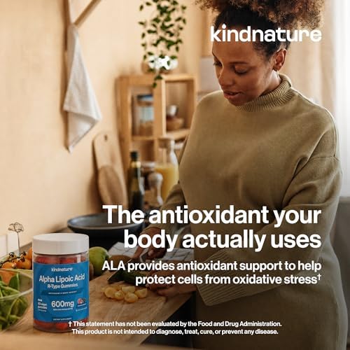 Gomitas de Ácido Alfa Lipoico Kindnature 600mg – Suplementos para Neuropatía – ALA para Confort Nervioso y Soporte Antioxidante – Sin Azúcar, - imagen 7
