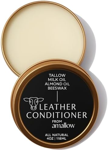 Bálsamo Natural para Cuero - Con Aceite de Visón, Sebo y Cera de Abeja, Protege, Suaviza y Restaura Calzado, Bolsas y Muebles (4 Oz) - imagen 1