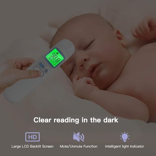 Termómetro Digital Infrarrojo 3 en 1 para Adultos y Niños, Lectura Rápida en 1 Segundo, Alerta de Fiebre, Pantalla Retroiluminada y Funda de - imagen 7