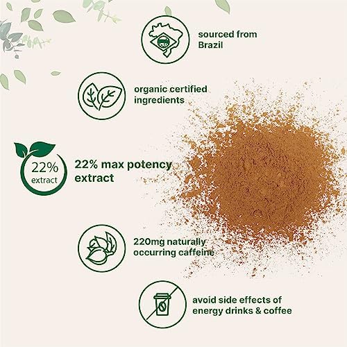 Polvo de Guaraná Orgánico Micro Ingredients 1,000mg por Porción, 8 Onzas | Energizante Natural de 220mg de Cafeína, Extracto Herbal Brasileño, - imagen 3