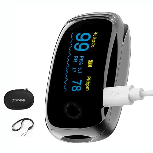 Oxímetro de Pulso Recargable de Dedo Monitor de Oxígeno SpO2 con Frecuencia de Pulso y PI RR OLED Precisión Rápida para Deportes al Aire Libre y - imagen 1