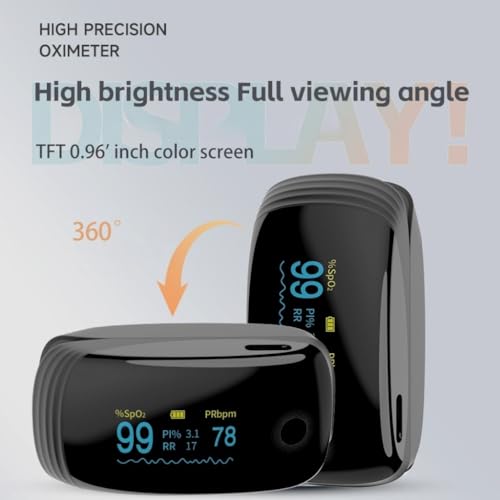 Oxímetro de Pulso Recargable de Dedo Monitor de Oxígeno SpO2 con Frecuencia de Pulso y PI RR OLED Precisión Rápida para Deportes al Aire Libre y - imagen 4